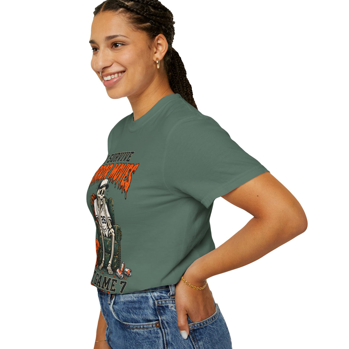 Horror Movies Game 7 Baseball Comfort Colors T-Shirt