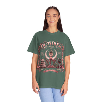 In My October Birthday Era Wellness Club Comfort Colors Tee