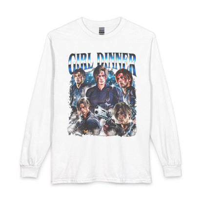 Girl Dinner Survival Horror Gildan Heavy Cotton Long Sleeve Tee