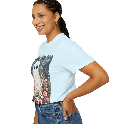 Floral Ghost Wildflower Halloween Comfort Colors T-Shirt