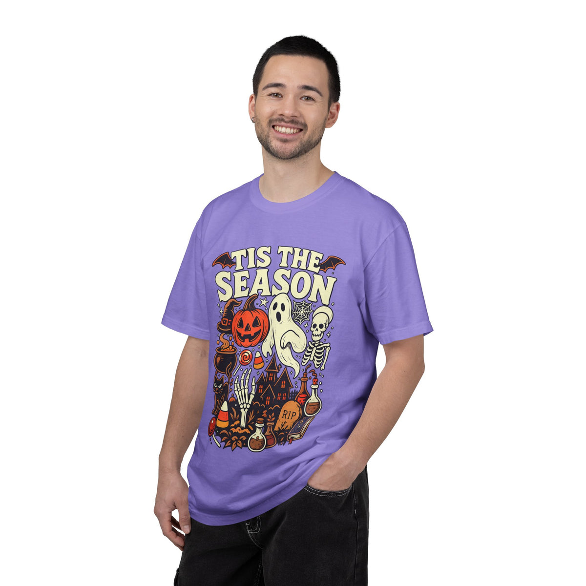 Tis the Season Spooky Halloween Comfort Colors Graphic Tee