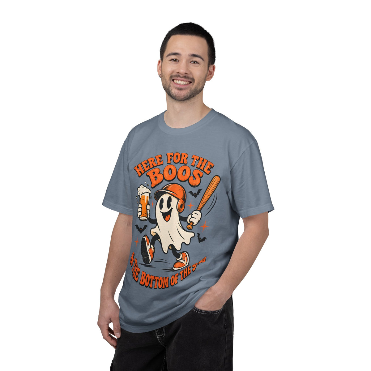 Here for the Boos Baseball Halloween Comfort Colors Tee