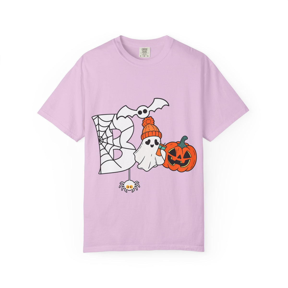 Cute Ghost Pumpkin Cozy Halloween Comfort Colors T-Shirt