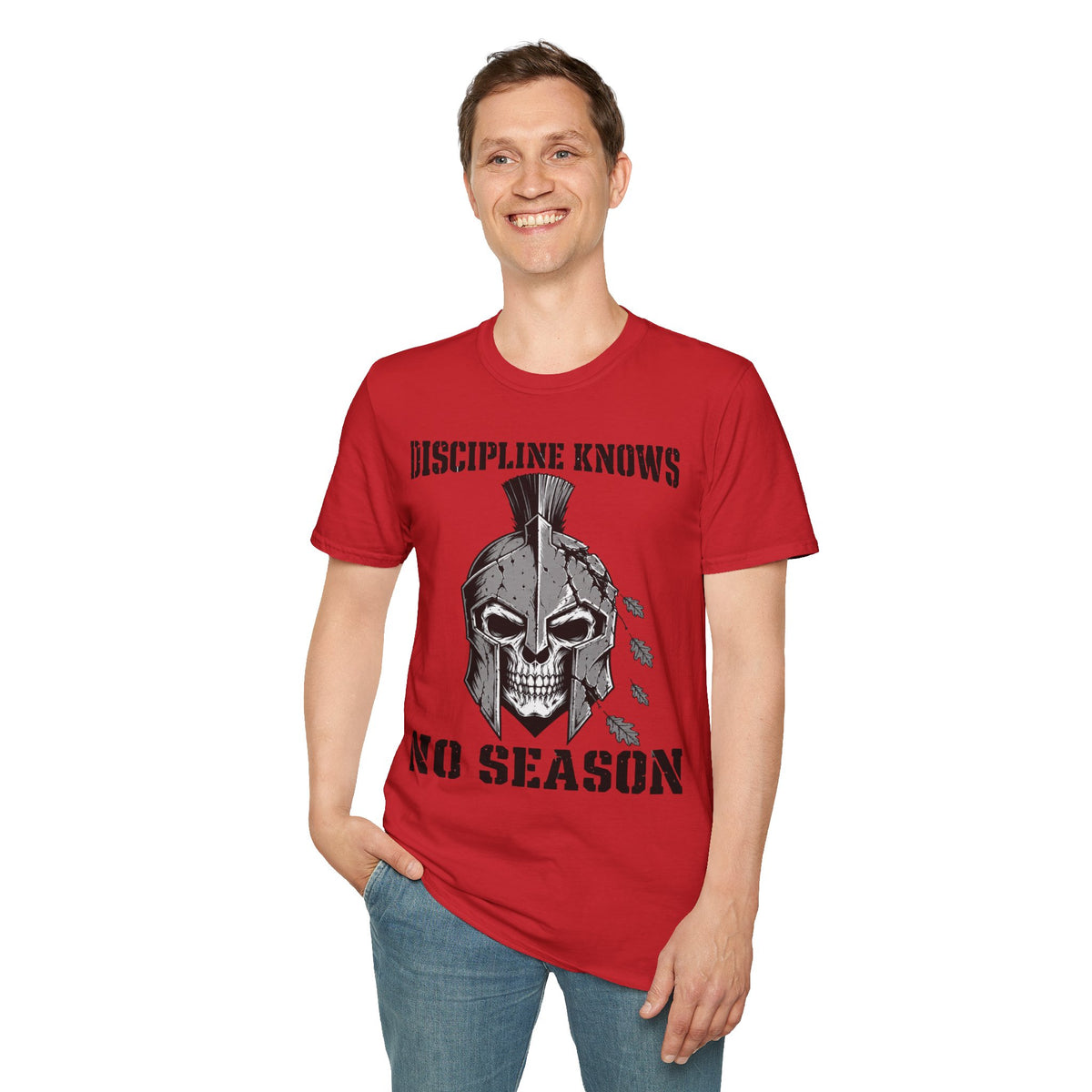 Discipline Knows No Season Shirt – Spartan Skull Stoic Warrior Tee