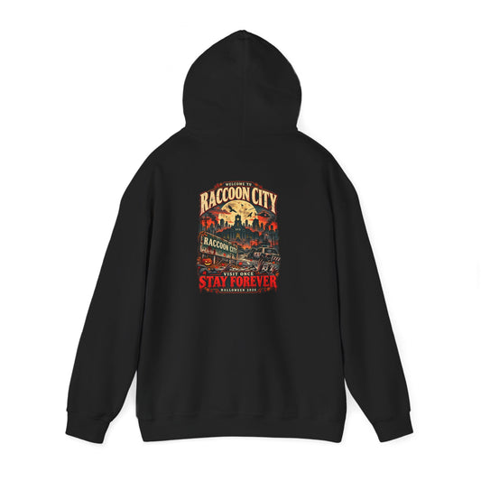 Welcome to Raccoon City Halloween 2026 Gildan 18500 Hoodie