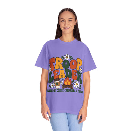 Troop Leader Coffee Campfires Chaos Comfort Colors Tee