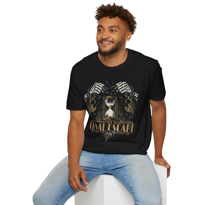 The Final Escape 1926 Shirt – Skeleton Chains Hourglass Art Deco Tee
