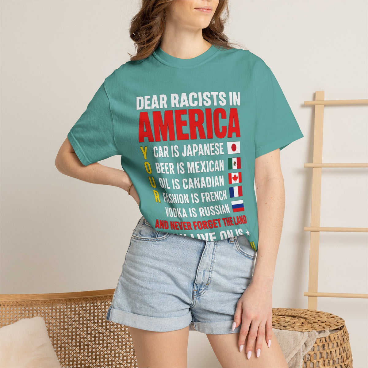 Dear Racists in America Anti-Racism Comfort Colors Tee