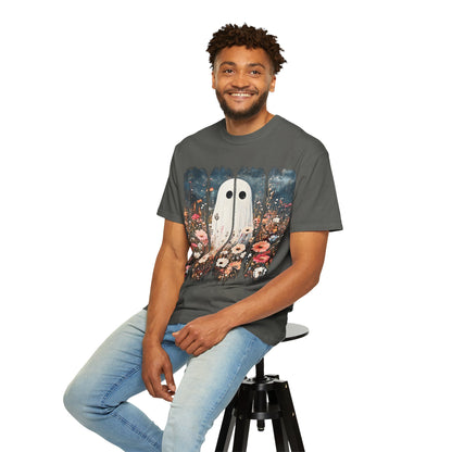 Floral Ghost Wildflower Halloween Comfort Colors T-Shirt