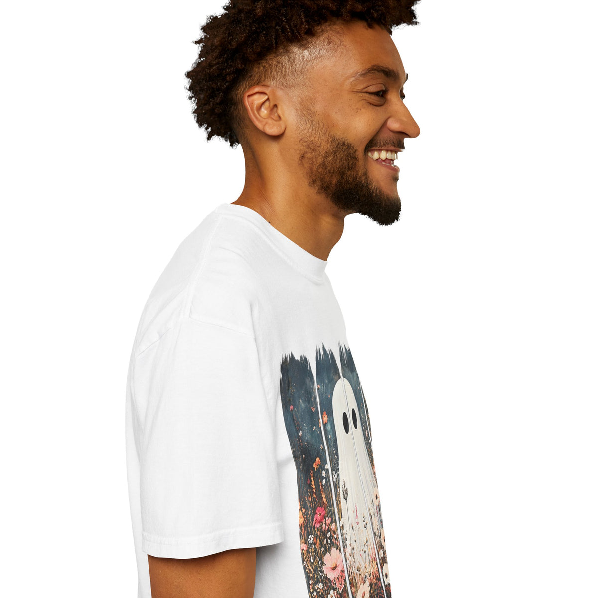 Floral Ghost Wildflower Halloween Comfort Colors T-Shirt