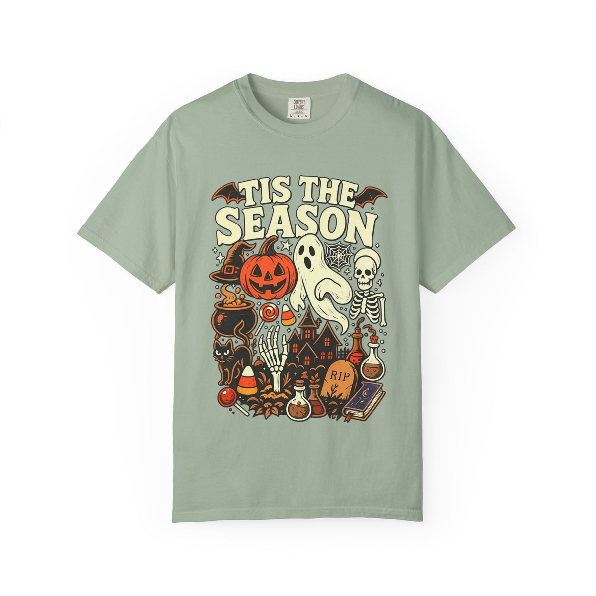 Tis the Season Spooky Halloween Comfort Colors Graphic Tee