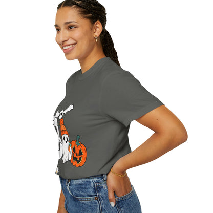 Cute Ghost Pumpkin Cozy Halloween Comfort Colors T-Shirt
