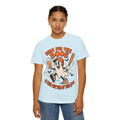 Here for the Boos Baseball Halloween Comfort Colors Tee