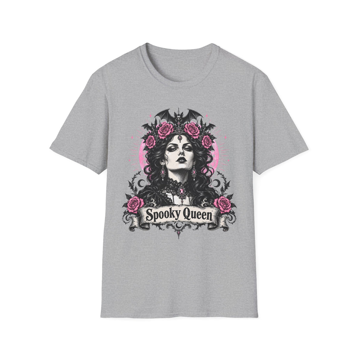 Pink Spooky Queen Pastel Gothic Glamour Witch T-Shirt