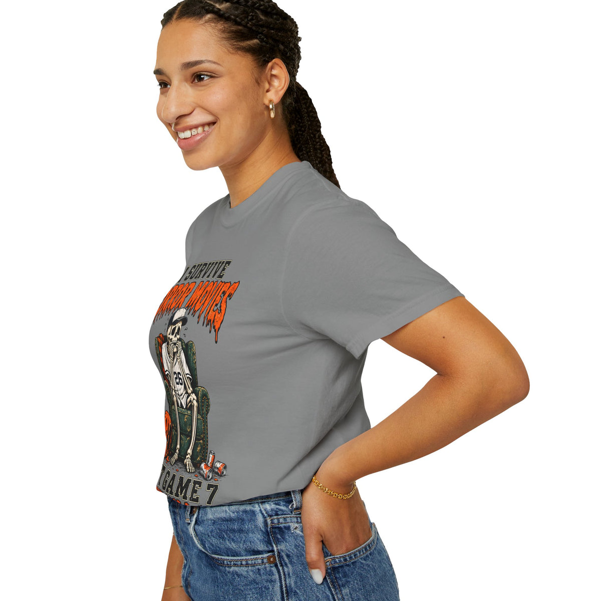 Horror Movies Game 7 Baseball Comfort Colors T-Shirt