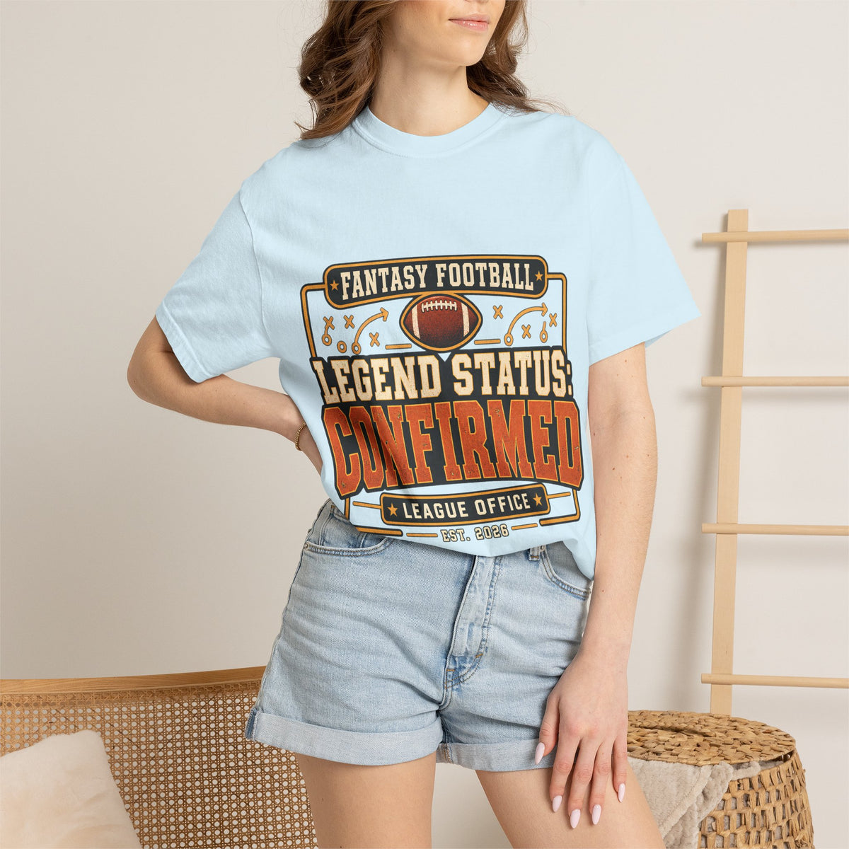 Fantasy Football Legend Status Confirmed Comfort Colors Tee