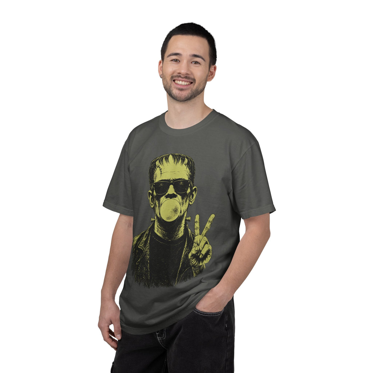 Frankenstein Bubblegum Peace Sign Comfort Colors T-Shirt