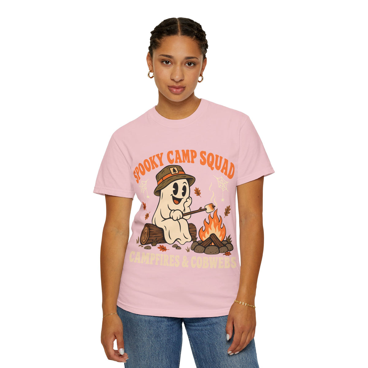Spooky Camp Squad Campfires & Cobwebs Comfort Colors Tee