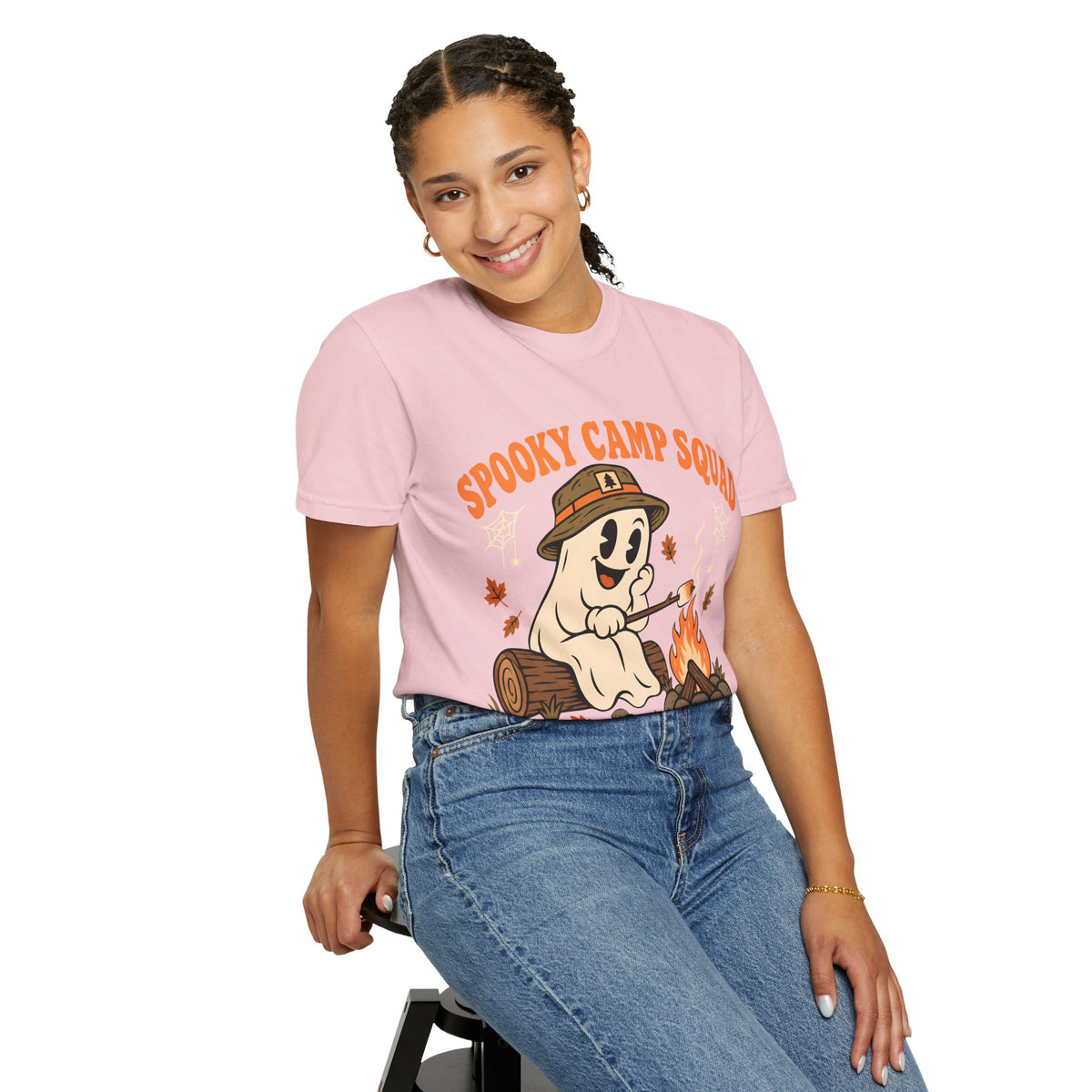 Spooky Camp Squad Campfires & Cobwebs Comfort Colors Tee