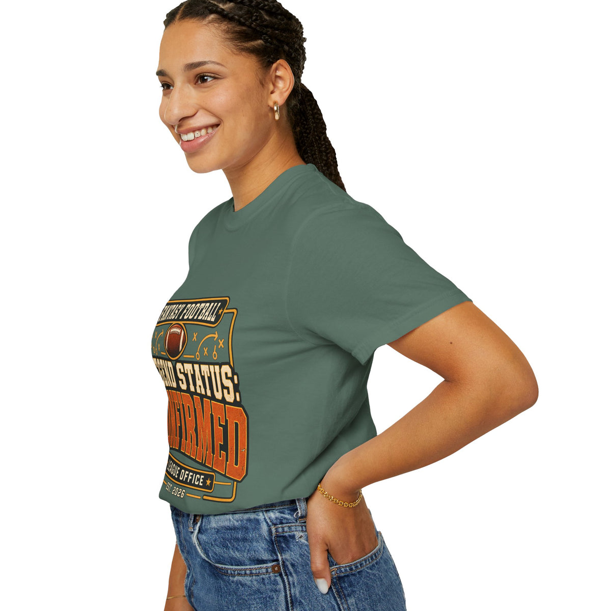 Fantasy Football Legend Status Confirmed Comfort Colors Tee