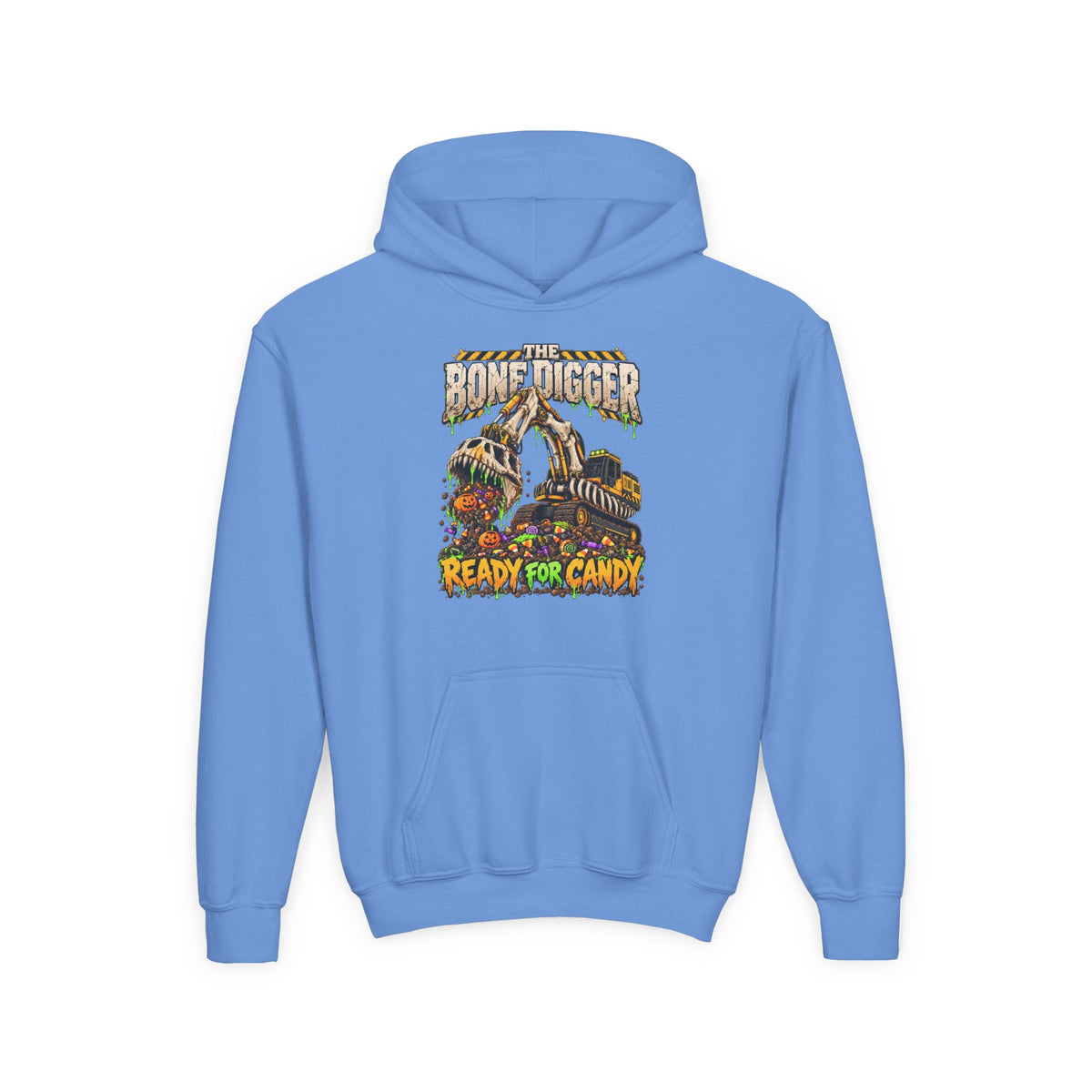 The Bone Digger Ready for Candy Youth Halloween Hoodie