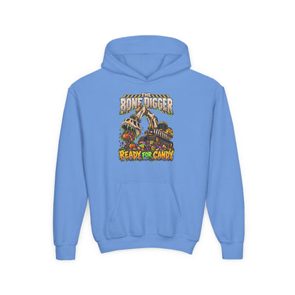The Bone Digger Ready for Candy Youth Halloween Hoodie