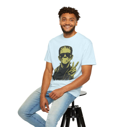 Frankenstein Bubblegum Peace Sign Comfort Colors T-Shirt