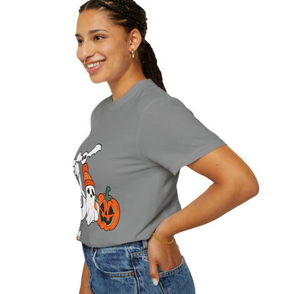 Cute Ghost Pumpkin Cozy Halloween Comfort Colors T-Shirt