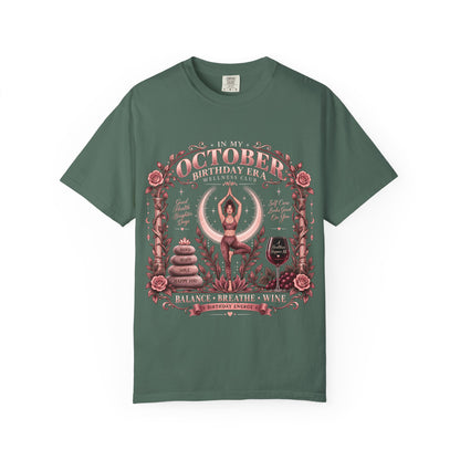 In My October Birthday Era Wellness Club Comfort Colors Tee