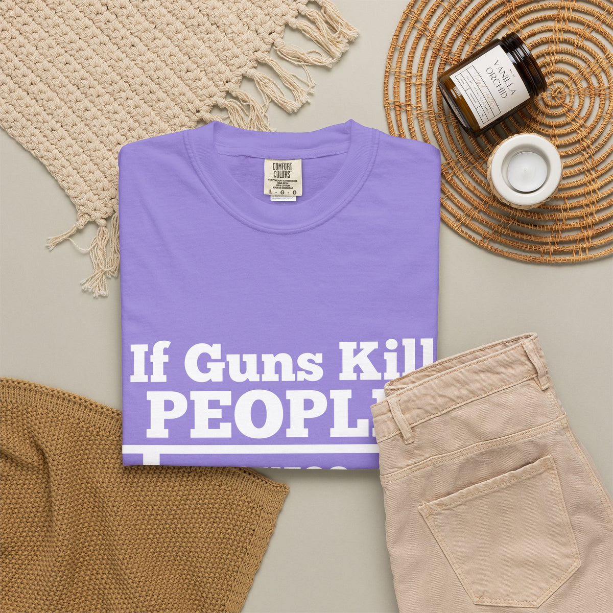 If Guns Kill People Funny Firearm Statement Comfort Colors Tee