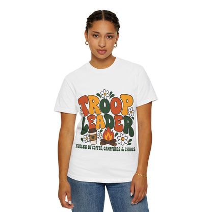 Troop Leader Coffee Campfires Chaos Comfort Colors Tee