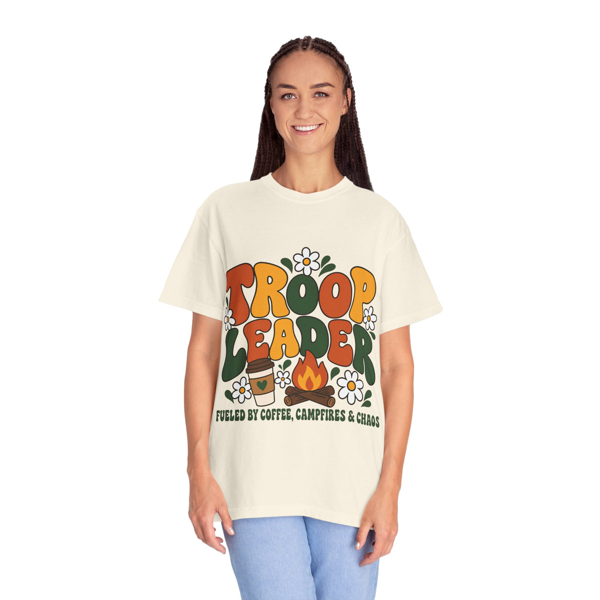 Troop Leader Coffee Campfires Chaos Comfort Colors Tee