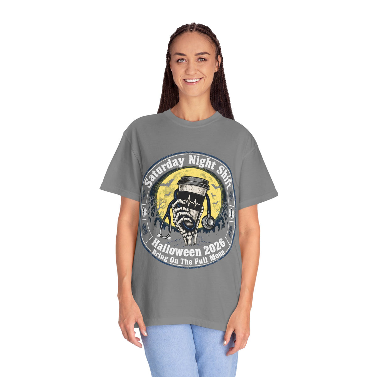 Saturday Night Shift Halloween 2026 Comfort Colors Tee