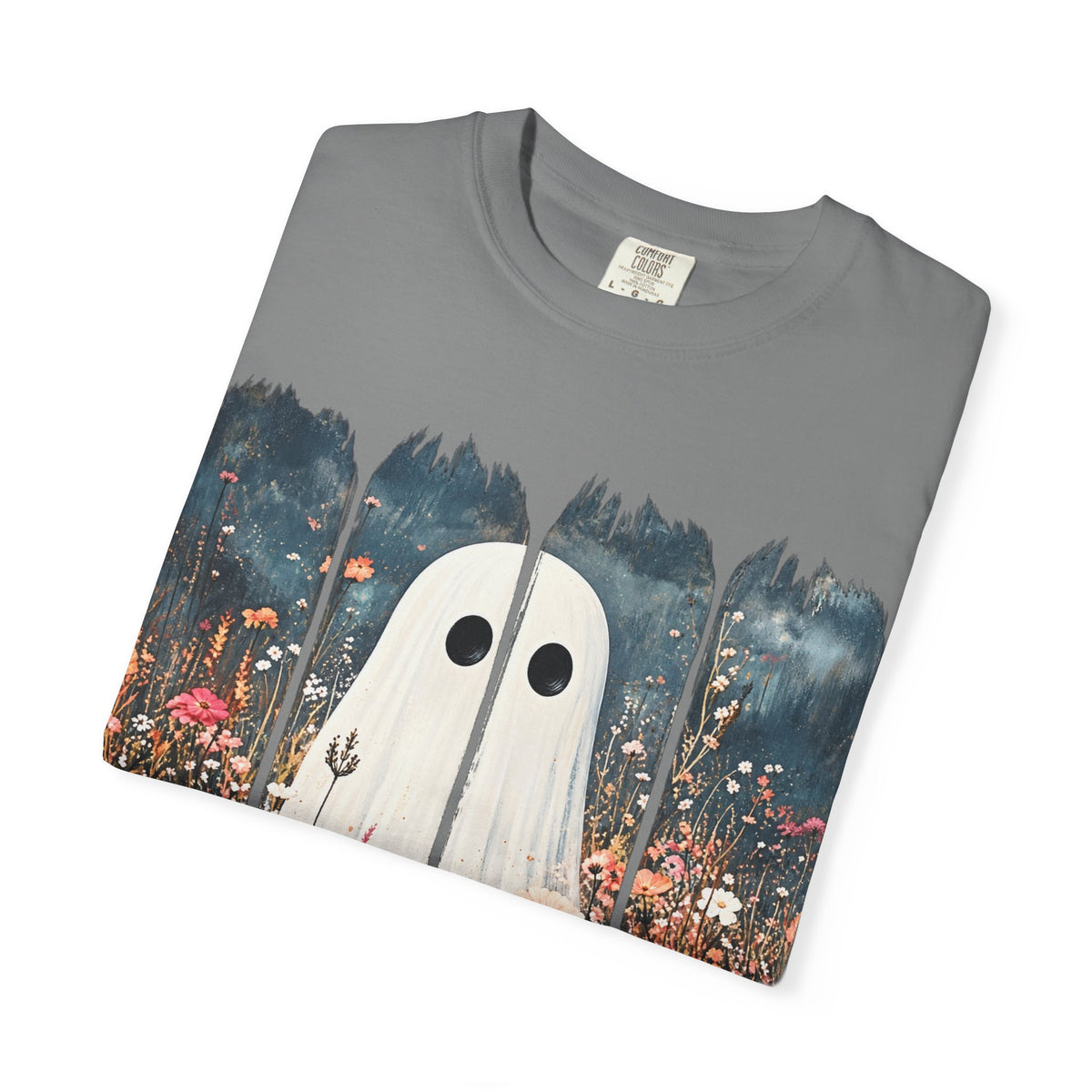 Floral Ghost Wildflower Halloween Comfort Colors T-Shirt