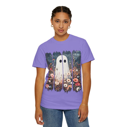 Floral Ghost Wildflower Halloween Comfort Colors T-Shirt