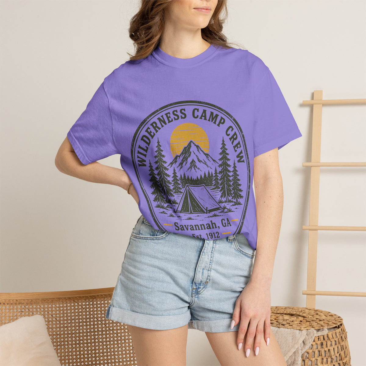Wilderness Camp Crew Savannah GA Comfort Colors Tee