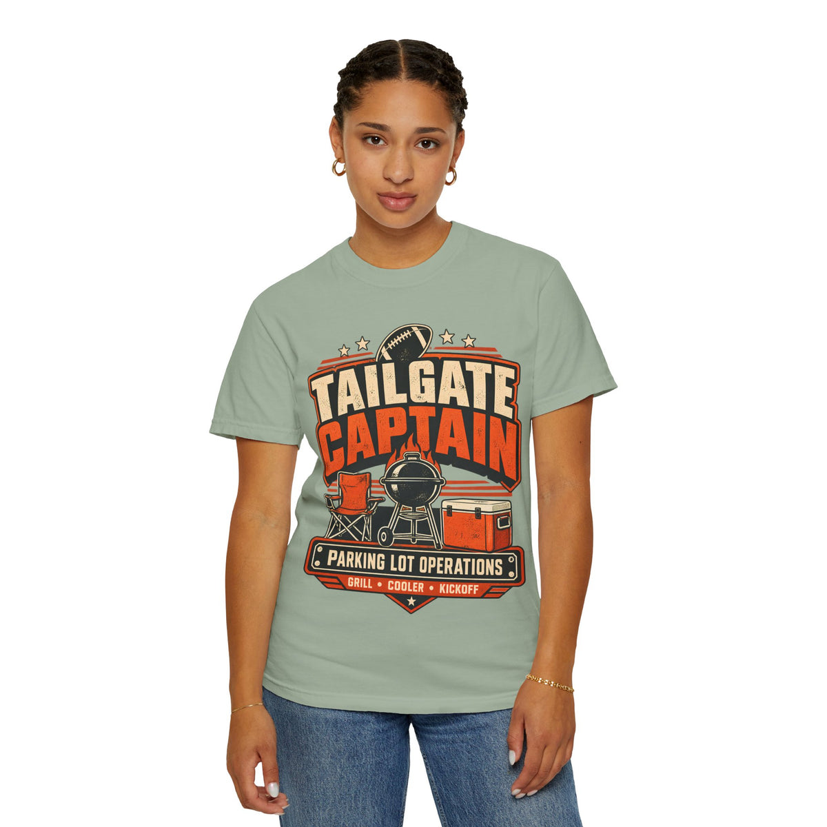 Tailgate Captain Football Game Day Comfort Colors T-Shirt