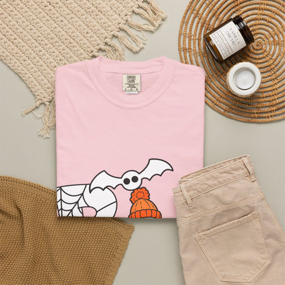 Cute Ghost Pumpkin Cozy Halloween Comfort Colors T-Shirt