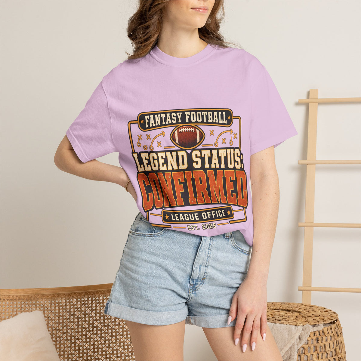 Fantasy Football Legend Status Confirmed Comfort Colors Tee