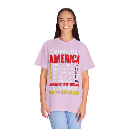 Dear Racists in America Anti-Racism Comfort Colors Tee