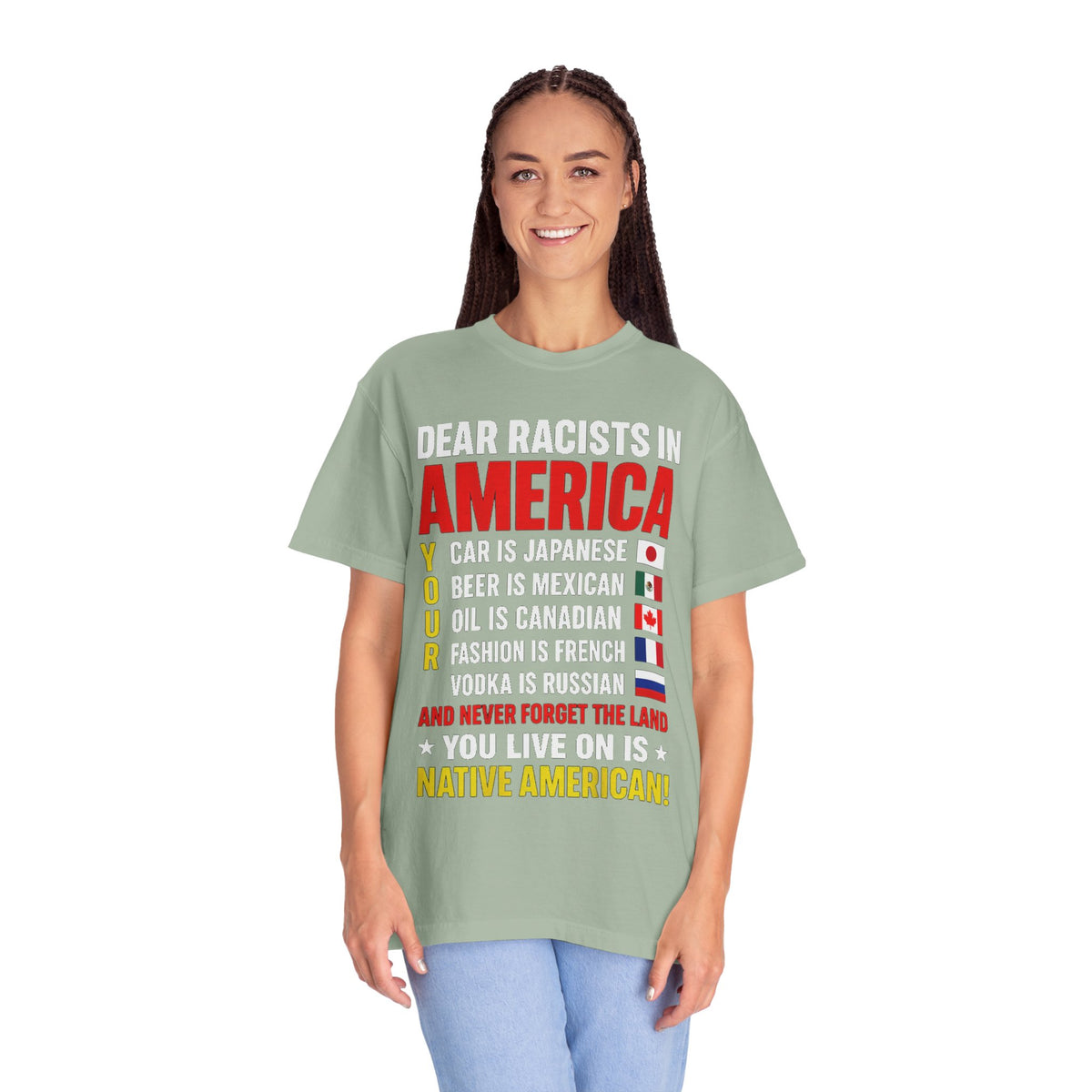 Dear Racists in America Anti-Racism Comfort Colors Tee