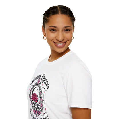 Spooky Queens Are Born In October Shirt – Gothic Rose Halloween Birthday Tee