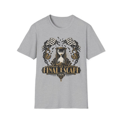 The Final Escape 1926 Shirt – Skeleton Chains Hourglass Art Deco Tee