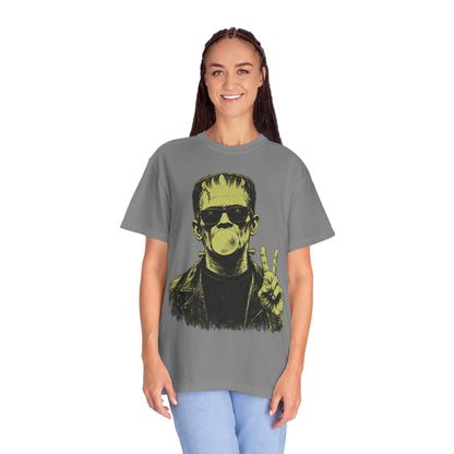 Frankenstein Bubblegum Peace Sign Comfort Colors T-Shirt