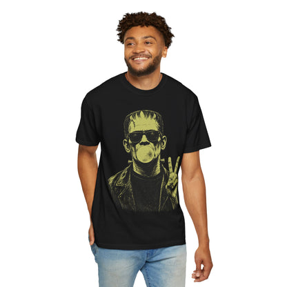 Frankenstein Bubblegum Peace Sign Comfort Colors T-Shirt