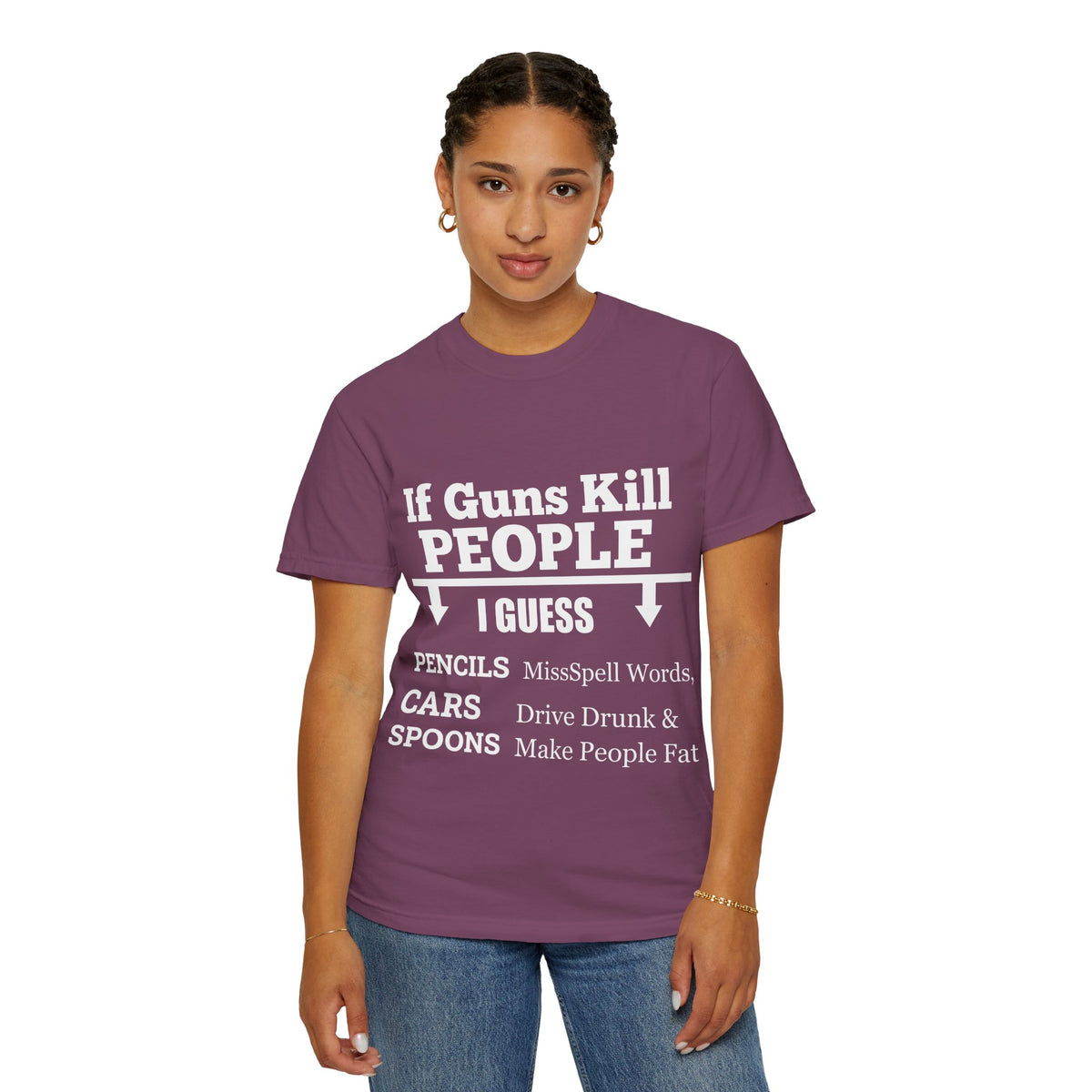 If Guns Kill People Funny Firearm Statement Comfort Colors Tee