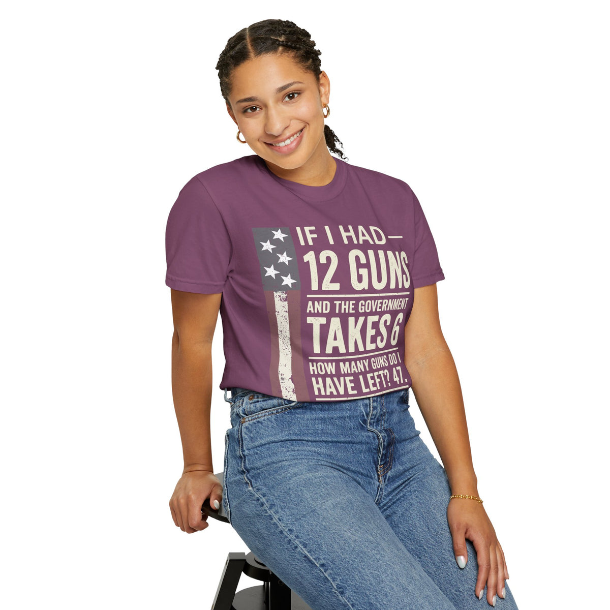 If I Had 12 Guns Funny Gun Math Comfort Colors T-Shirt