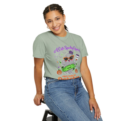 Personalized Spooky Queen October Birthday Comfort Colors Tee