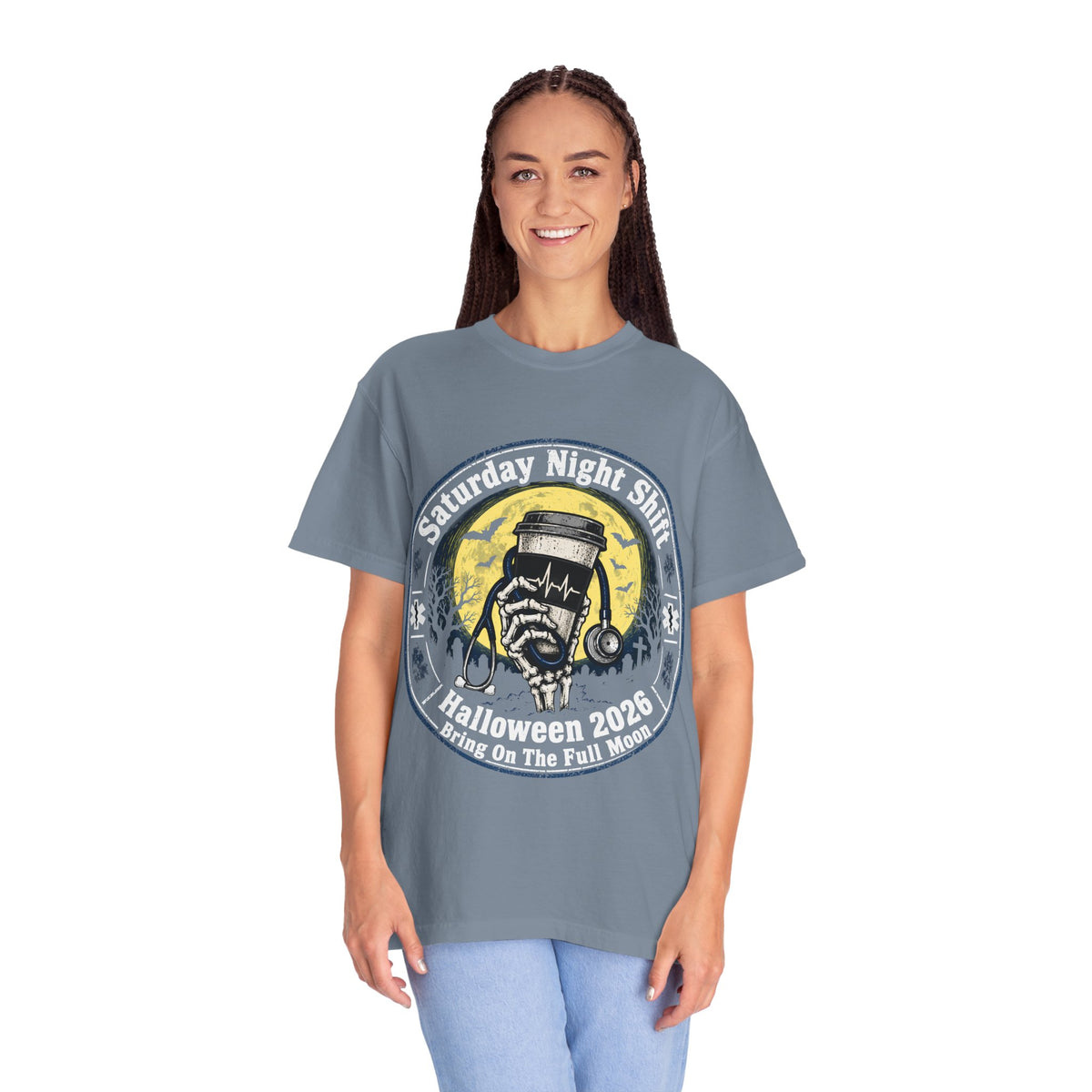 Saturday Night Shift Halloween 2026 Comfort Colors Tee