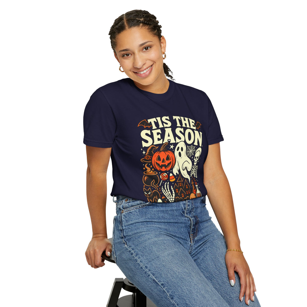 Tis the Season Spooky Halloween Comfort Colors Graphic Tee